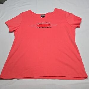 Harley-Davidson Portland Maine Coral Women's Size 2xT-Shirt